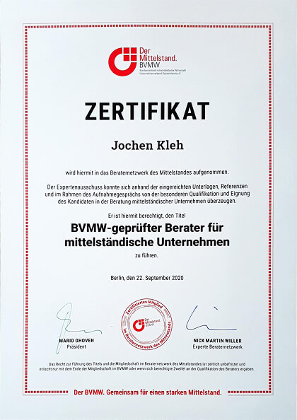 BMVW Zertifizierter Berater